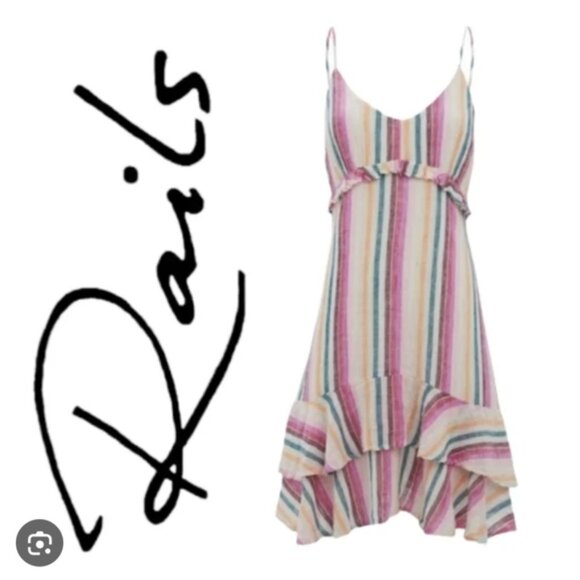 Rails Striped Multicolor Mini Dress - Picture 1 of 6